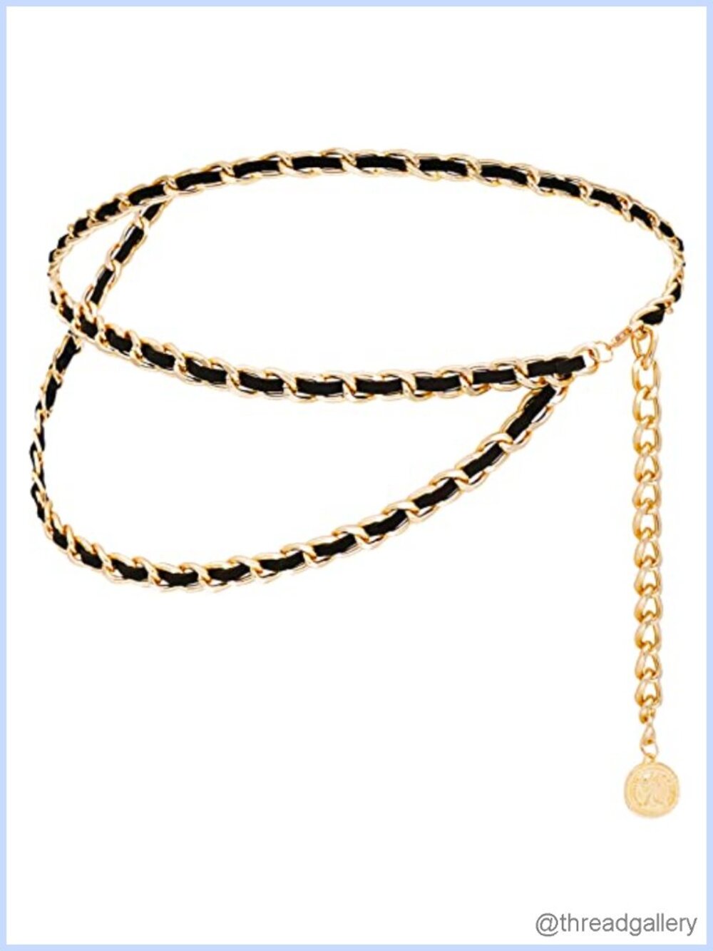Leather Chain Belt Layered Metal Waist Chain Tassel Women Accessory